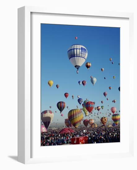 Colorful Hot Air Balloons, Albuquerque Balloon Fiesta, Albuquerque, New Mexico, USA-null-Framed Photographic Print