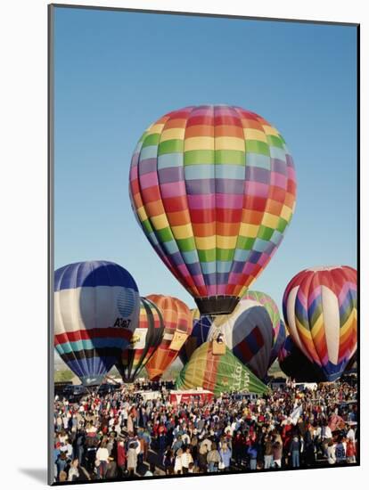 Colorful Hot Air Balloons, Albuquerque Balloon Fiesta, Albuquerque, New Mexico, USA-null-Mounted Photographic Print