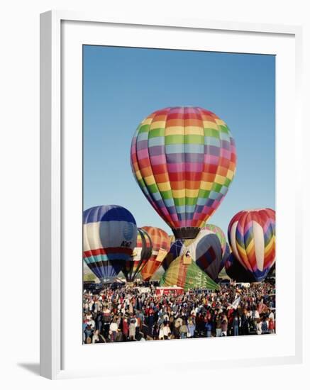 Colorful Hot Air Balloons, Albuquerque Balloon Fiesta, Albuquerque, New Mexico, USA-null-Framed Photographic Print