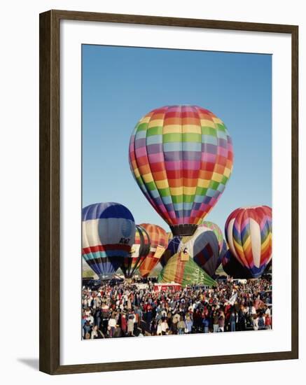 Colorful Hot Air Balloons, Albuquerque Balloon Fiesta, Albuquerque, New Mexico, USA-null-Framed Photographic Print