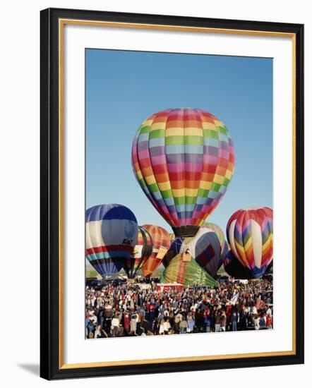 Colorful Hot Air Balloons, Albuquerque Balloon Fiesta, Albuquerque, New Mexico, USA-null-Framed Photographic Print