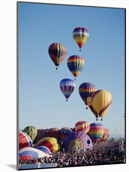 Colorful Hot Air Balloons, Albuquerque Balloon Fiesta, Albuquerque, New Mexico, USA-null-Mounted Photographic Print