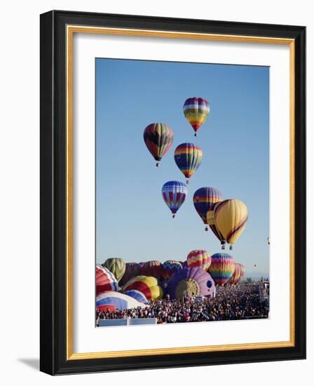 Colorful Hot Air Balloons, Albuquerque Balloon Fiesta, Albuquerque, New Mexico, USA-null-Framed Photographic Print