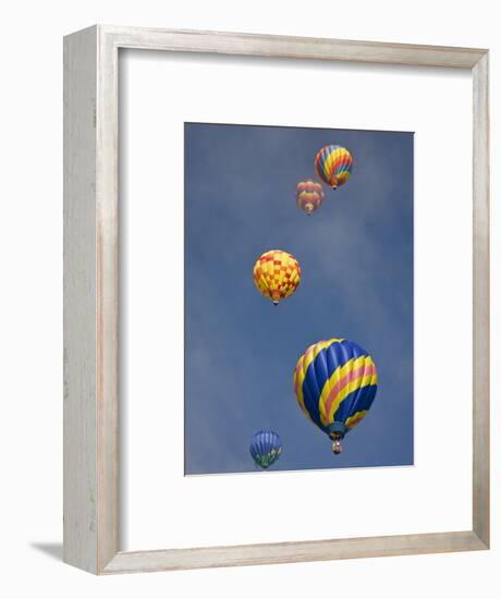 Colorful Hot Air Balloons Decorate the Morning Sky, Colorado Springs, Colorado, USA-Don Grall-Framed Photographic Print