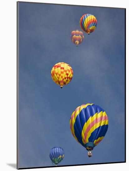 Colorful Hot Air Balloons Decorate the Morning Sky, Colorado Springs, Colorado, USA-Don Grall-Mounted Photographic Print