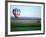 Colorful Hot Air Balloons Float over a Wheat Field in Walla Walla, Washington, USA-William Sutton-Framed Photographic Print