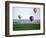 Colorful Hot Air Balloons Float over a Wheat Field in Walla Walla, Washington, USA-William Sutton-Framed Photographic Print