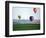 Colorful Hot Air Balloons Float over a Wheat Field in Walla Walla, Washington, USA-William Sutton-Framed Photographic Print