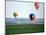 Colorful Hot Air Balloons Float over a Wheat Field in Walla Walla, Washington, USA-William Sutton-Mounted Photographic Print