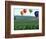 Colorful Hot Air Balloons Float over a Wheat Field in Walla Walla, Washington, USA-William Sutton-Framed Photographic Print