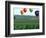 Colorful Hot Air Balloons Float over a Wheat Field in Walla Walla, Washington, USA-William Sutton-Framed Photographic Print