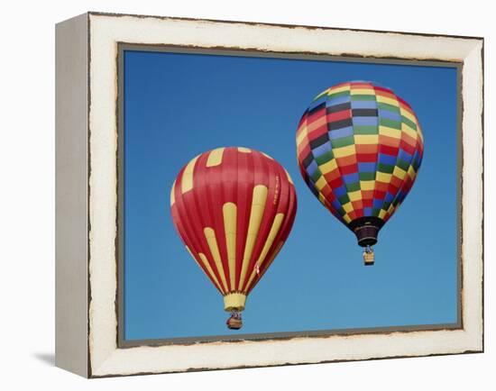 Colorful Hot Air Balloons in Sky, Albuquerque, New Mexico, USA-null-Framed Premier Image Canvas