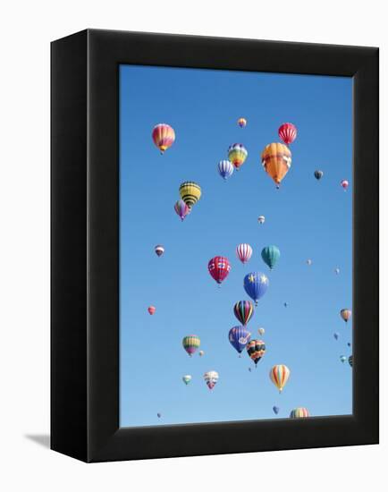 Colorful Hot Air Balloons in Sky, Albuquerque, New Mexico, USA-null-Framed Premier Image Canvas