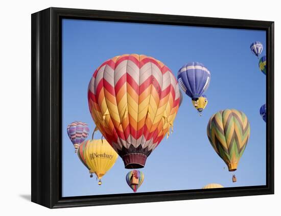 Colorful Hot Air Balloons in Sky, Albuquerque, New Mexico, USA-null-Framed Premier Image Canvas