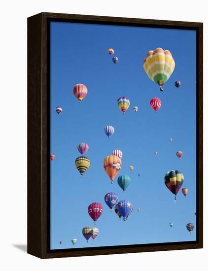 Colorful Hot Air Balloons in Sky, Albuquerque, New Mexico, USA-null-Framed Premier Image Canvas