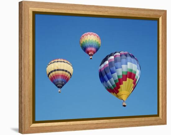 Colorful Hot Air Balloons in Sky, Albuquerque, New Mexico, USA-null-Framed Premier Image Canvas