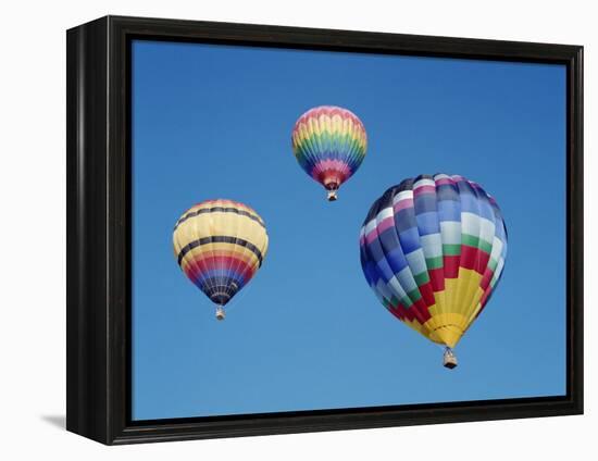 Colorful Hot Air Balloons in Sky, Albuquerque, New Mexico, USA-null-Framed Premier Image Canvas