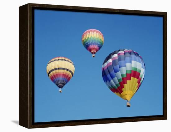 Colorful Hot Air Balloons in Sky, Albuquerque, New Mexico, USA-null-Framed Premier Image Canvas