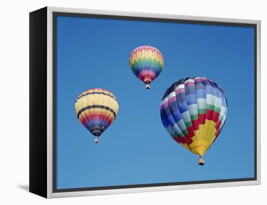 Colorful Hot Air Balloons in Sky, Albuquerque, New Mexico, USA-null-Framed Premier Image Canvas