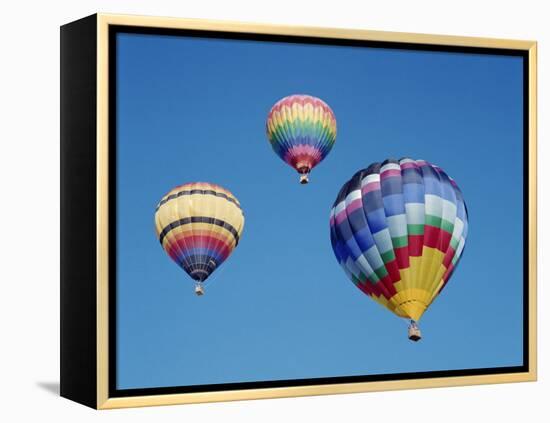 Colorful Hot Air Balloons in Sky, Albuquerque, New Mexico, USA-null-Framed Premier Image Canvas