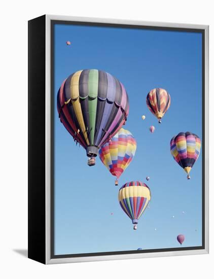 Colorful Hot Air Balloons in Sky, Albuquerque, New Mexico, USA-null-Framed Premier Image Canvas