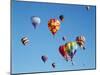 Colorful Hot Air Balloons in Sky, Albuquerque, New Mexico, USA-null-Mounted Photographic Print