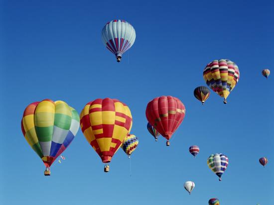 Colorful Hot Air Balloons In Sky Albuquerque New Mexico Usa Photographic Print By Art Com