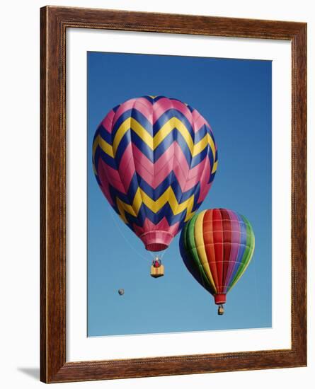 Colorful Hot Air Balloons in Sky, Albuquerque, New Mexico, USA-null-Framed Photographic Print