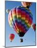 Colorful Hot Air Balloons in Sky, Albuquerque, New Mexico, USA-null-Mounted Photographic Print