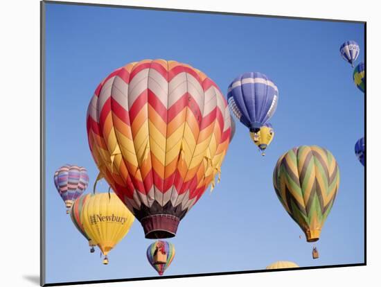 Colorful Hot Air Balloons in Sky, Albuquerque, New Mexico, USA-null-Mounted Photographic Print
