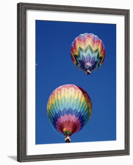 Colorful Hot Air Balloons in Sky, Albuquerque, New Mexico, USA-null-Framed Photographic Print