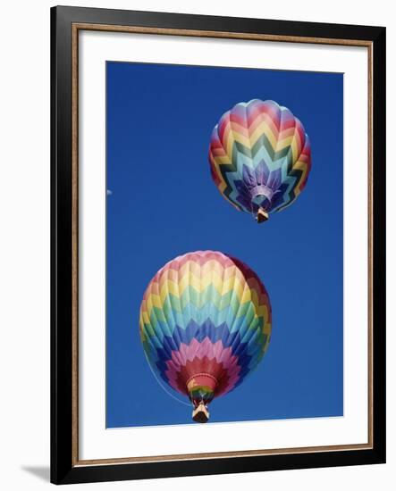 Colorful Hot Air Balloons in Sky, Albuquerque, New Mexico, USA-null-Framed Photographic Print