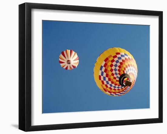 Colorful Hot Air Balloons in Sky, Albuquerque, New Mexico, USA-null-Framed Photographic Print