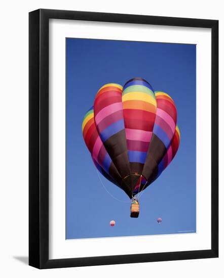 Colorful Hot Air Balloons in Sky, Albuquerque, New Mexico, USA-null-Framed Photographic Print