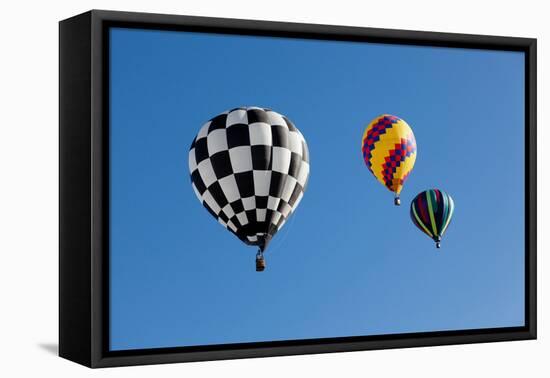 Colorful Hot Air Balloons on a Sunny Day-flippo-Framed Premier Image Canvas