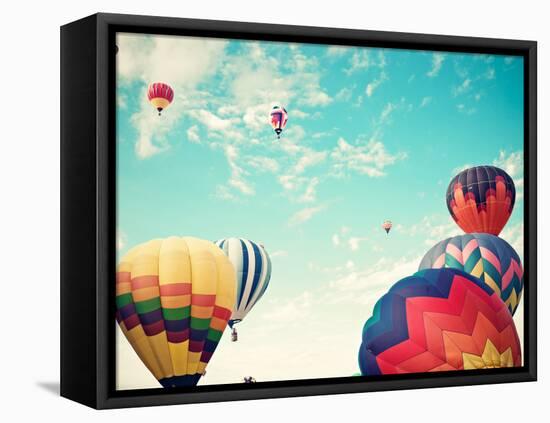 Colorful Hot Air Balloons-Andrekart Photography-Framed Premier Image Canvas