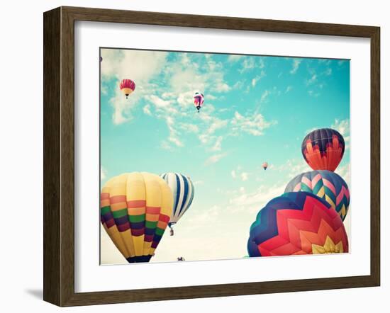 Colorful Hot Air Balloons-Andrekart Photography-Framed Photographic Print