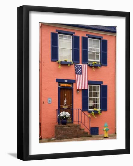 Colorful House on East Street, Annapolis, Maryland, USA-Scott T. Smith-Framed Photographic Print