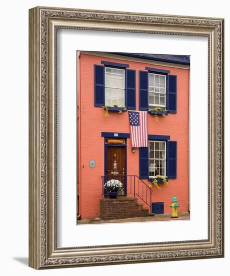 Colorful House on East Street, Annapolis, Maryland, USA-Scott T. Smith-Framed Premium Photographic Print