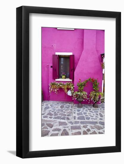 Colorful houses, Burano, Italy.-Terry Eggers-Framed Photographic Print