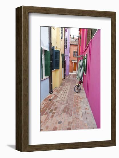 Colorful houses, Burano, Italy.-Terry Eggers-Framed Photographic Print