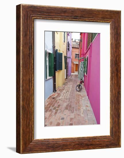 Colorful houses, Burano, Italy.-Terry Eggers-Framed Photographic Print