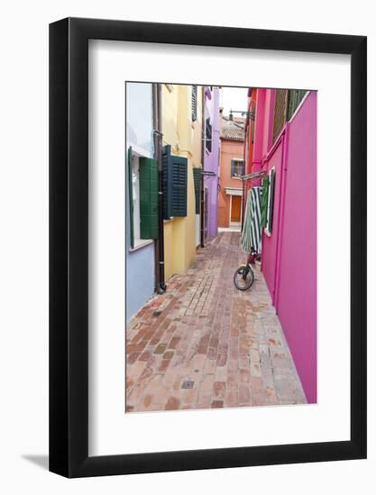 Colorful houses, Burano, Italy.-Terry Eggers-Framed Photographic Print