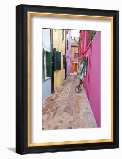 Colorful houses, Burano, Italy.-Terry Eggers-Framed Photographic Print