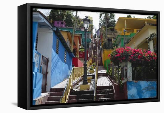 Colorful Houses, Gurabo, Puerto Rico-George Oze-Framed Premier Image Canvas