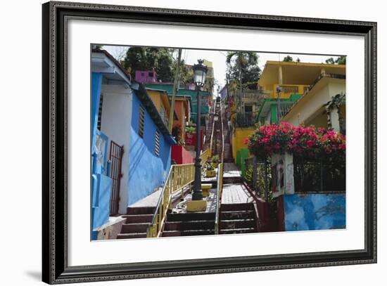 Colorful Houses, Gurabo, Puerto Rico-George Oze-Framed Photographic Print