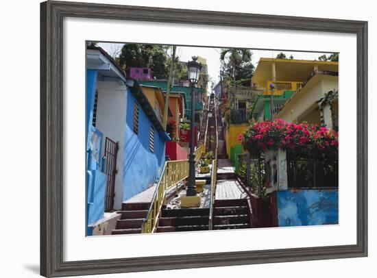 Colorful Houses, Gurabo, Puerto Rico-George Oze-Framed Photographic Print