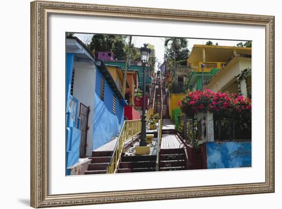 Colorful Houses, Gurabo, Puerto Rico-George Oze-Framed Photographic Print