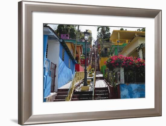 Colorful Houses, Gurabo, Puerto Rico-George Oze-Framed Photographic Print