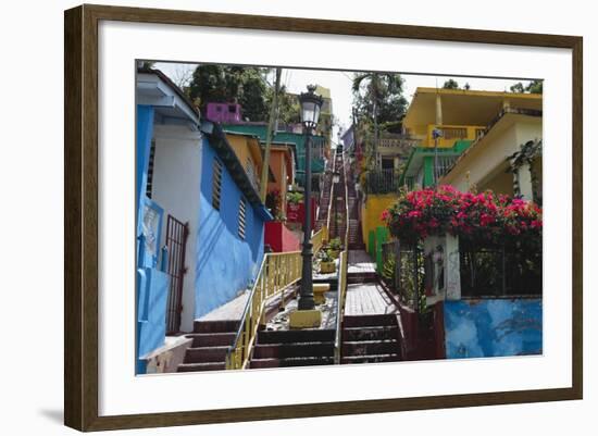 Colorful Houses, Gurabo, Puerto Rico-George Oze-Framed Photographic Print